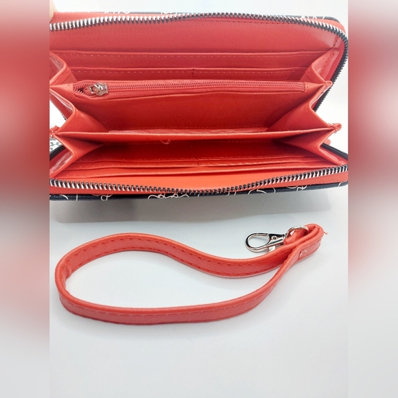 Disney MICKEY MOUSE Limited Edition Black/White Zip Wallet Red iWristlet - Picture 3 of 6